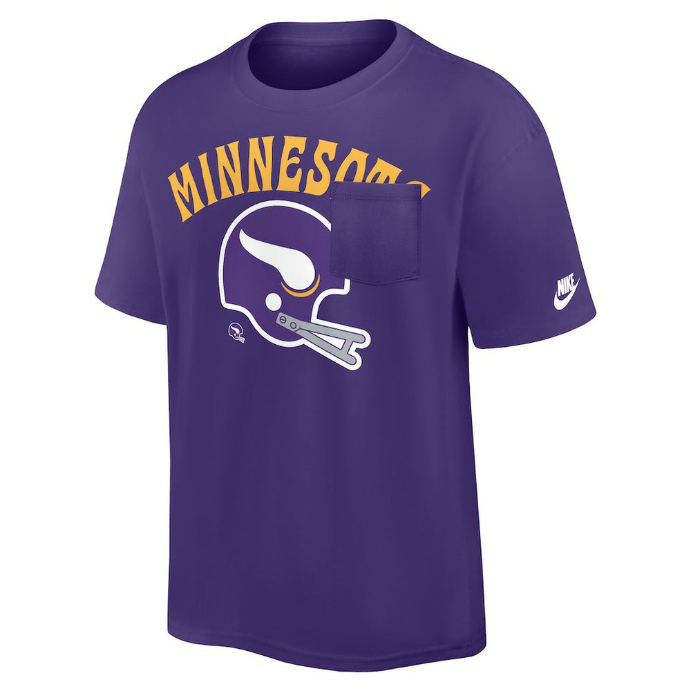 Minnesota Vikings Rewind Heavy Max90 Pocket T-Shirt Purple | Nike for Sale
