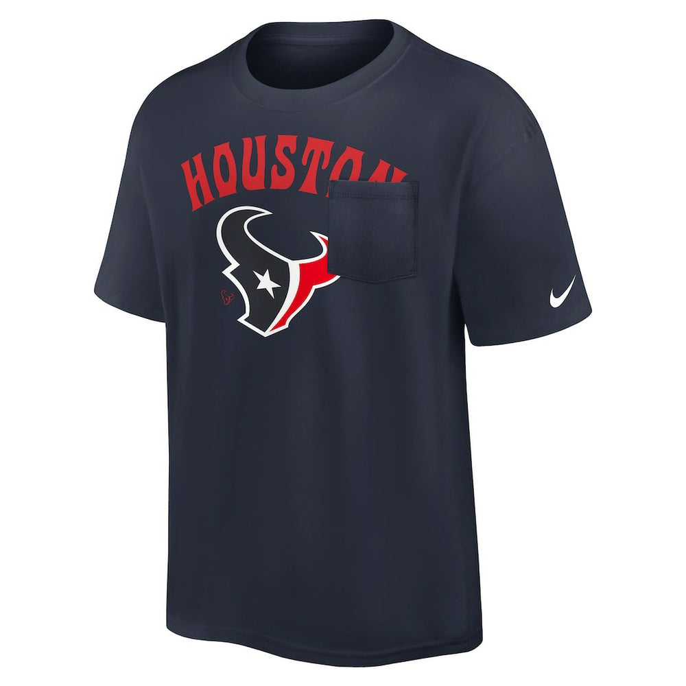 Houston Texans Rewind Heavy Max90 Pocket T-Shirt Navy | Nike for Sale