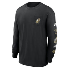 New Orleans Saints Rewind Heavy Max90 Pocket Long Sleeve T-Shirt Black | Nike for Sale