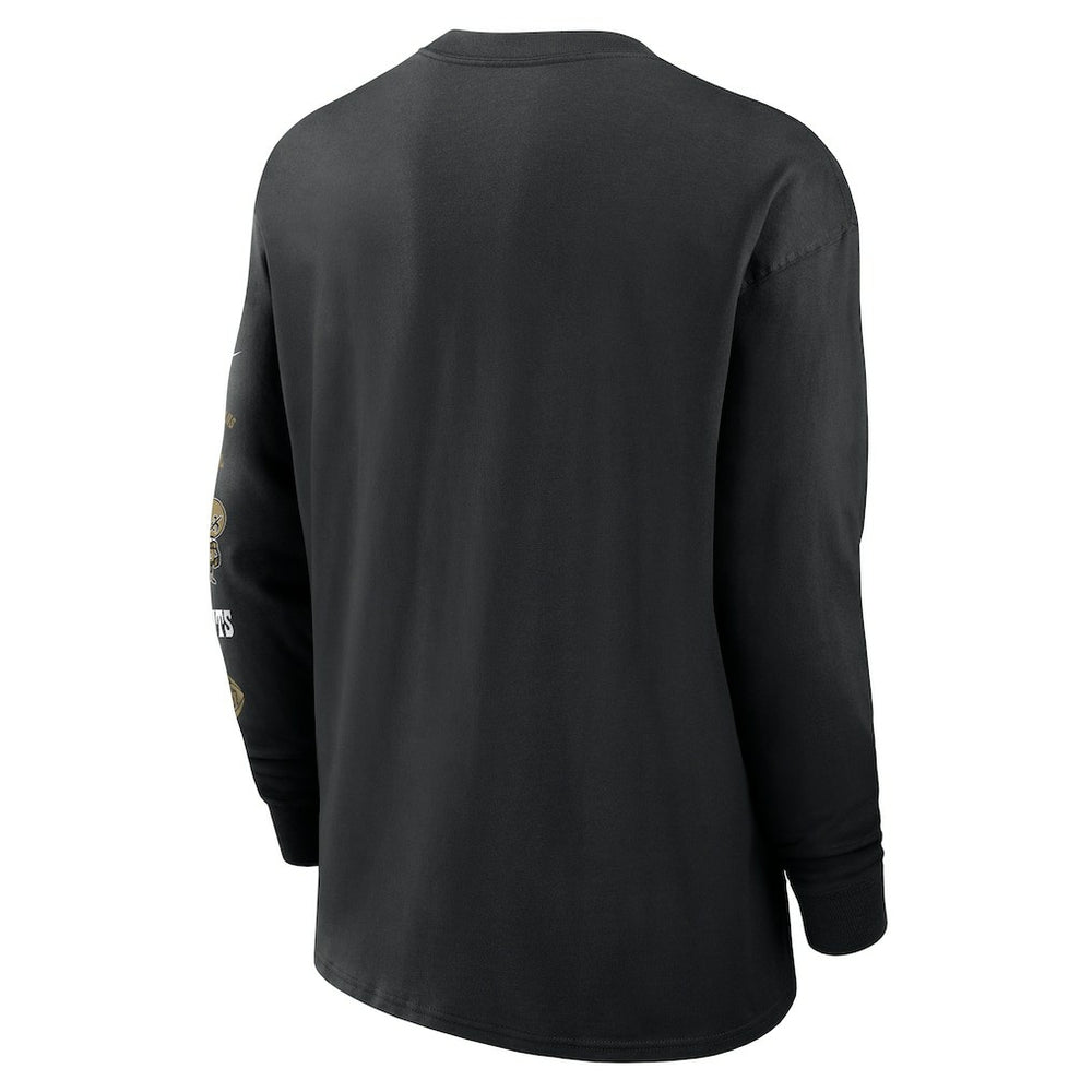 New Orleans Saints Rewind Heavy Max90 Pocket Long Sleeve T-Shirt Black | Nike for Sale