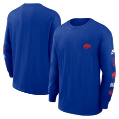 Buffalo Bills Rewind Heavy Max90 Pocket Long Sleeve T-Shirt Royal | Nike for Sale