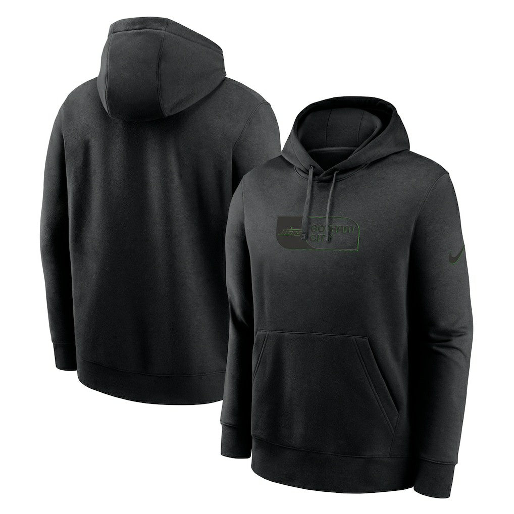 New York Jets Edge Pack French Terry Club Pullover Hoodie Black | Nike for Sale
