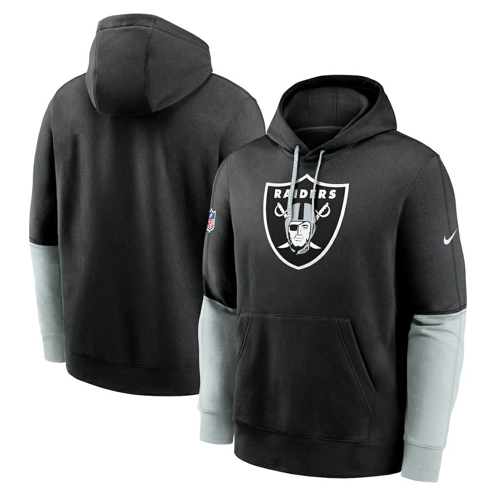 Las Vegas Raiders 2024 Sideline Club Pullover Hoodie Black | Nike for Sale
