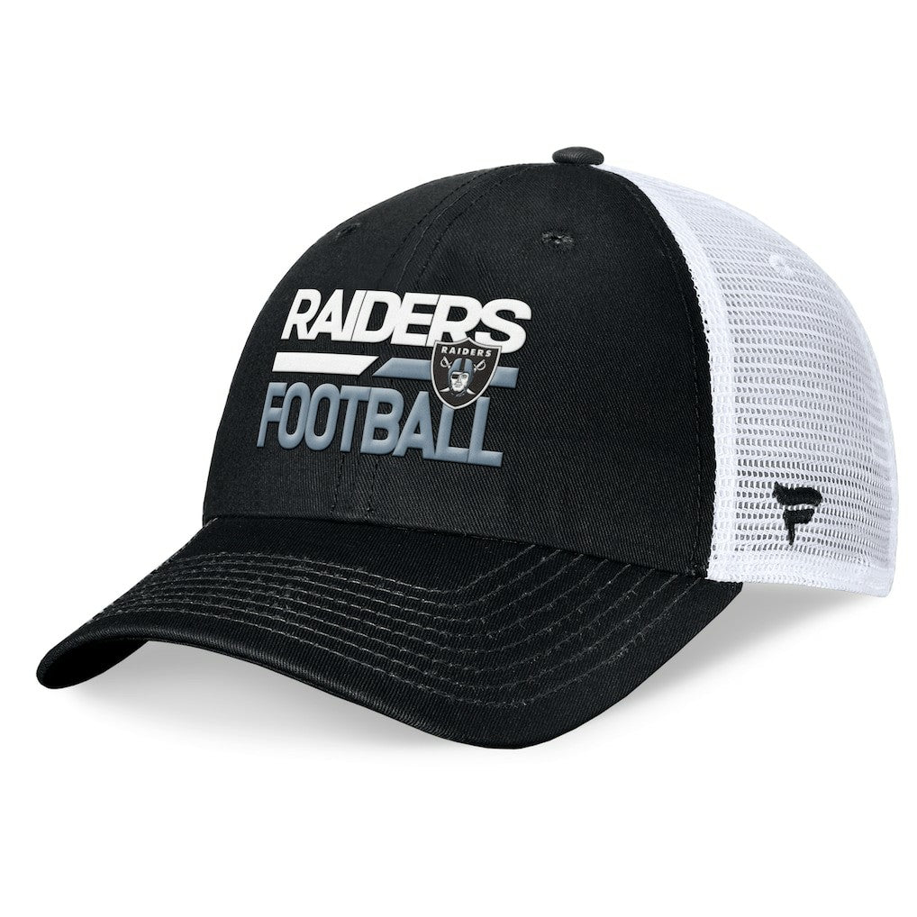 Las Vegas Raiders Upper Trucker Adjustable Hat Black/White | Fanatics