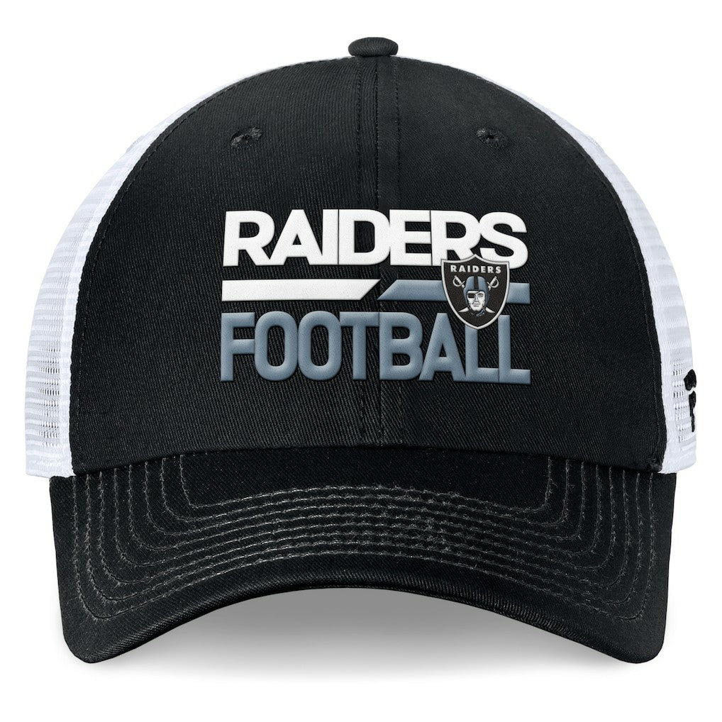 Las Vegas Raiders Upper Trucker Adjustable Hat Black/White | Fanatics
