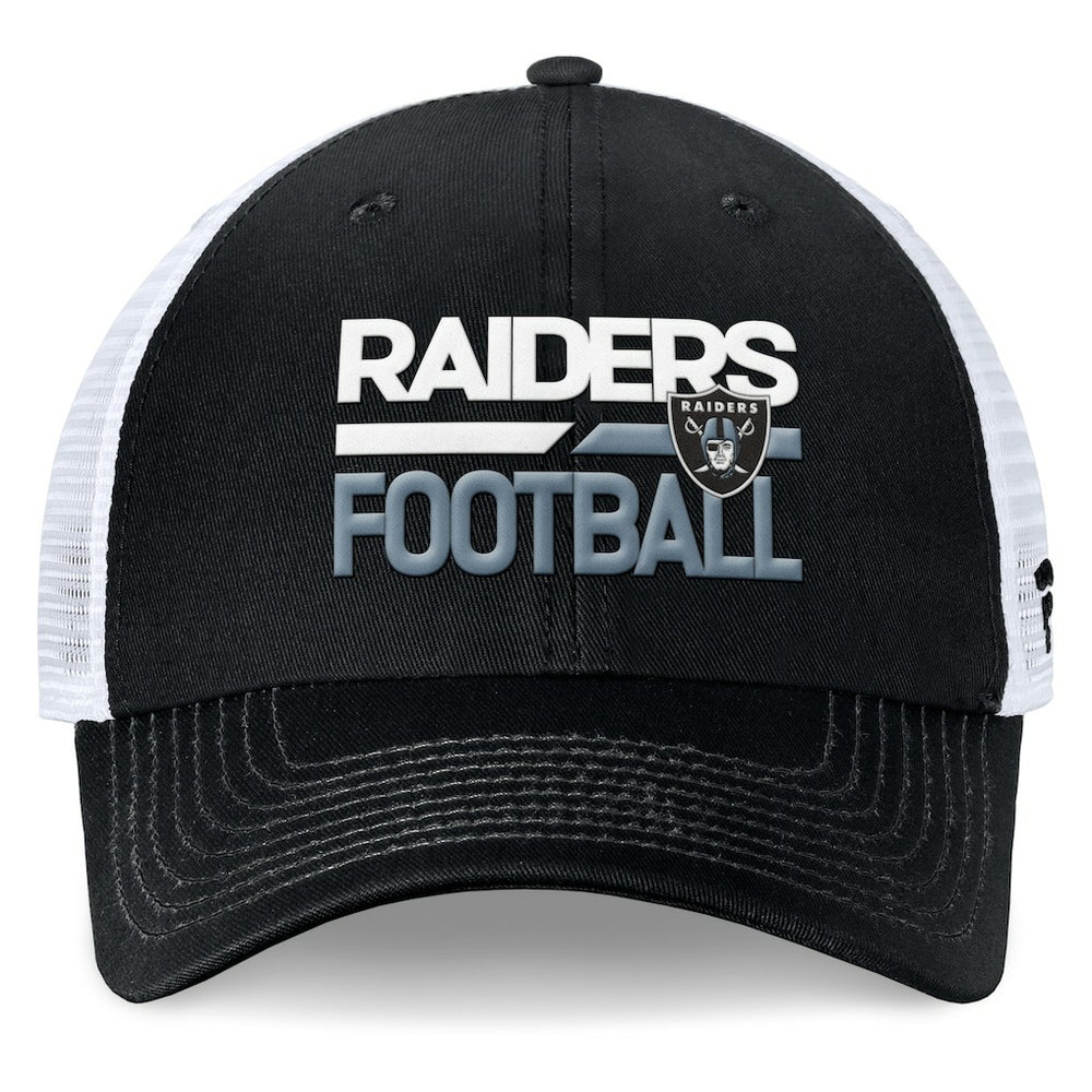 Las Vegas Raiders Upper Trucker Adjustable Hat Black/White | Fanatics