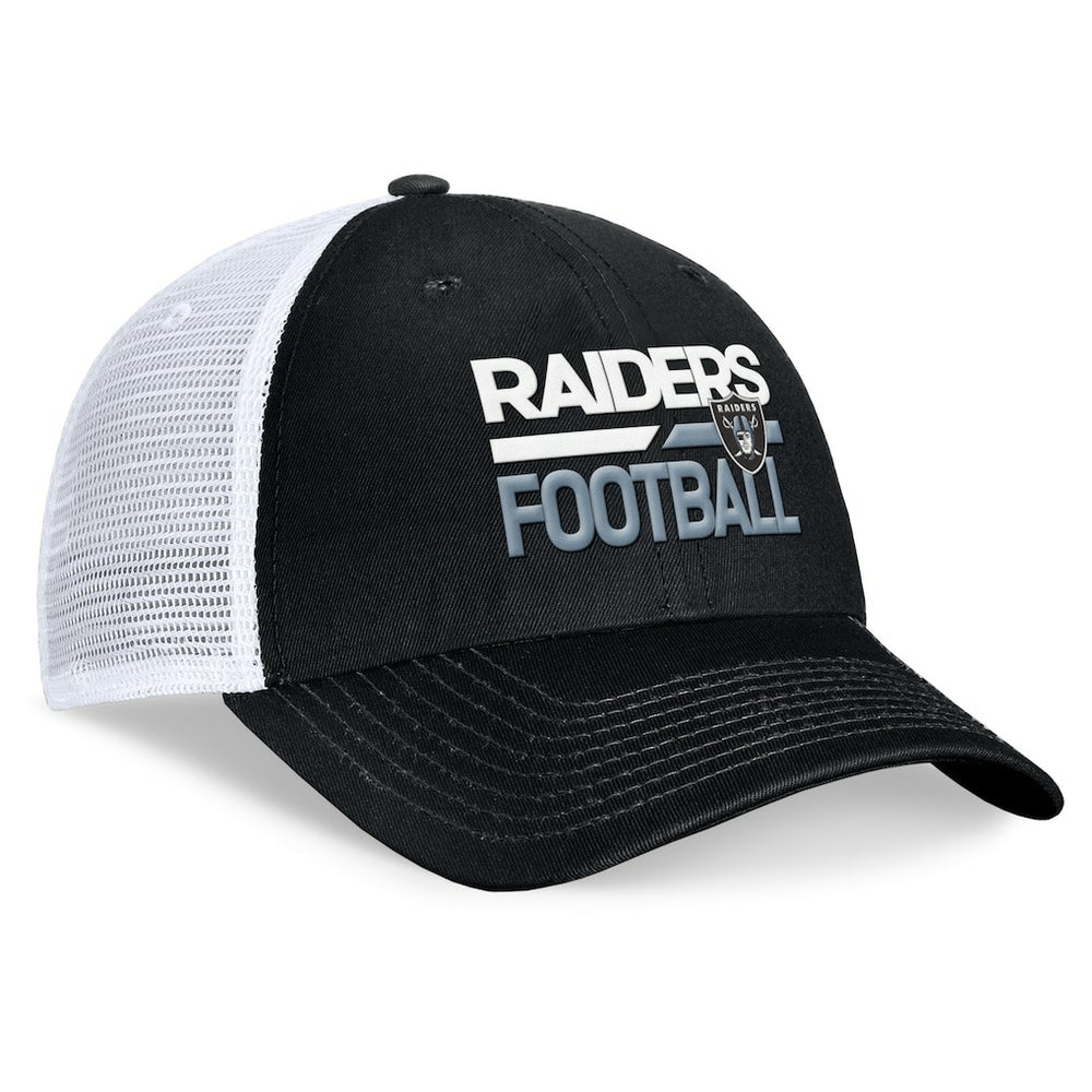 Las Vegas Raiders Upper Trucker Adjustable Hat Black/White | Fanatics
