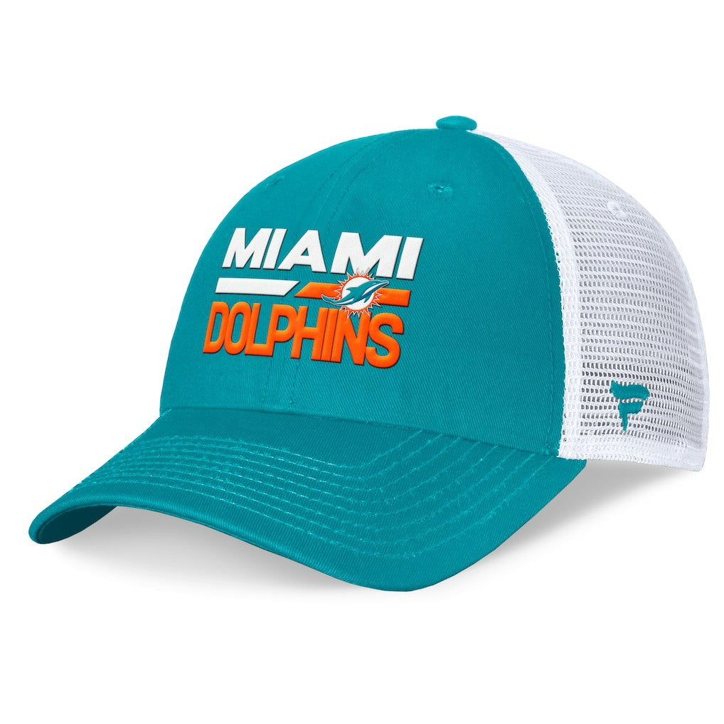 Miami Dolphins Upper Trucker Adjustable Hat Aqua/White | Fanatics