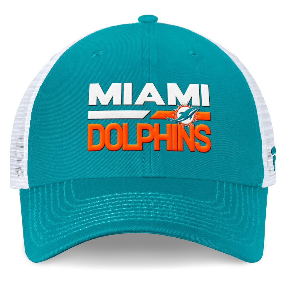 Miami Dolphins Upper Trucker Adjustable Hat Aqua/White | Fanatics