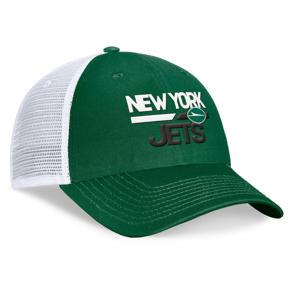 New York Jets Upper Trucker Adjustable Hat Green/White | Fanatics