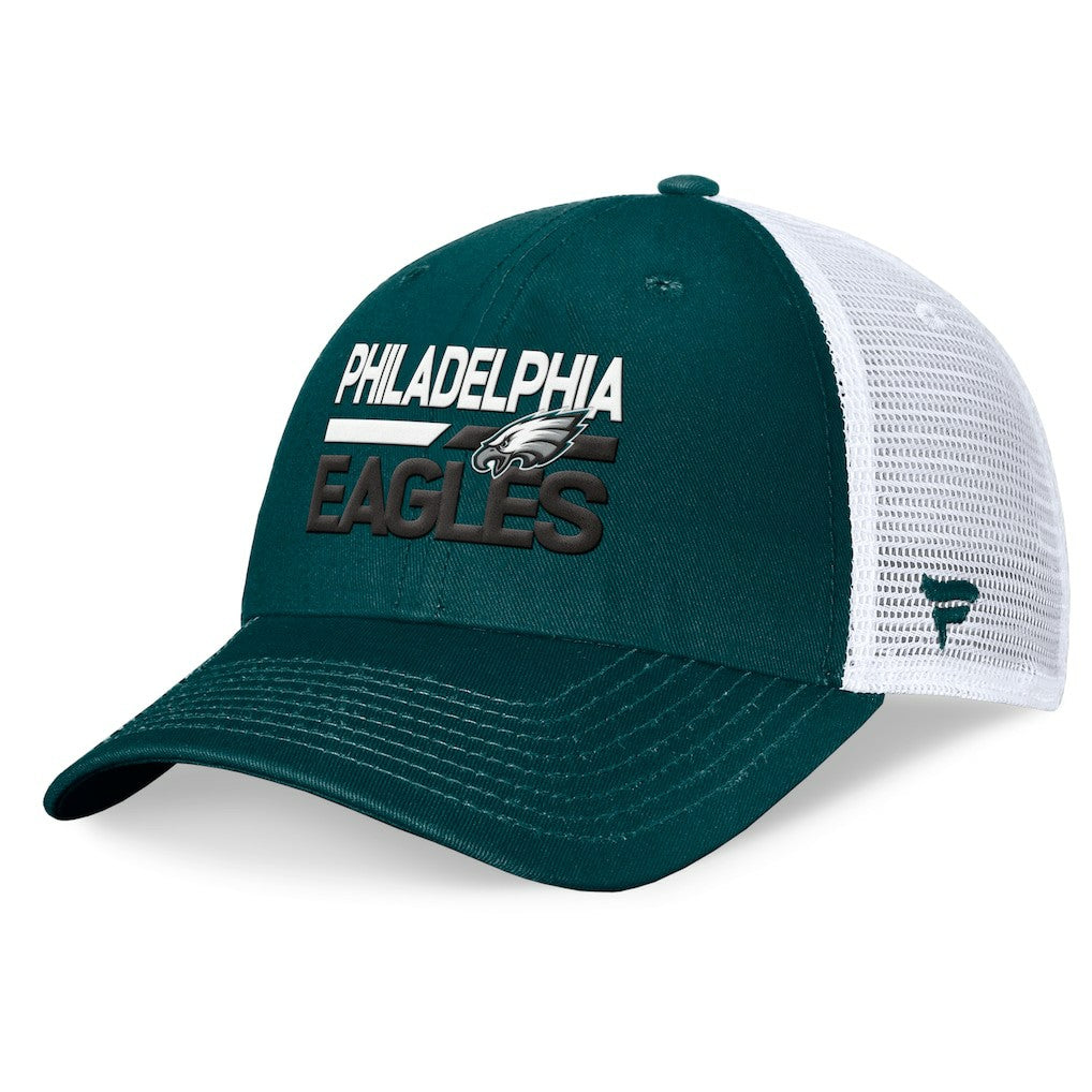 Philadelphia Eagles Upper Trucker Adjustable Hat Midnight Green/White | Fanatics