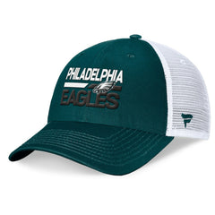 Philadelphia Eagles Upper Trucker Adjustable Hat Midnight Green/White | Fanatics