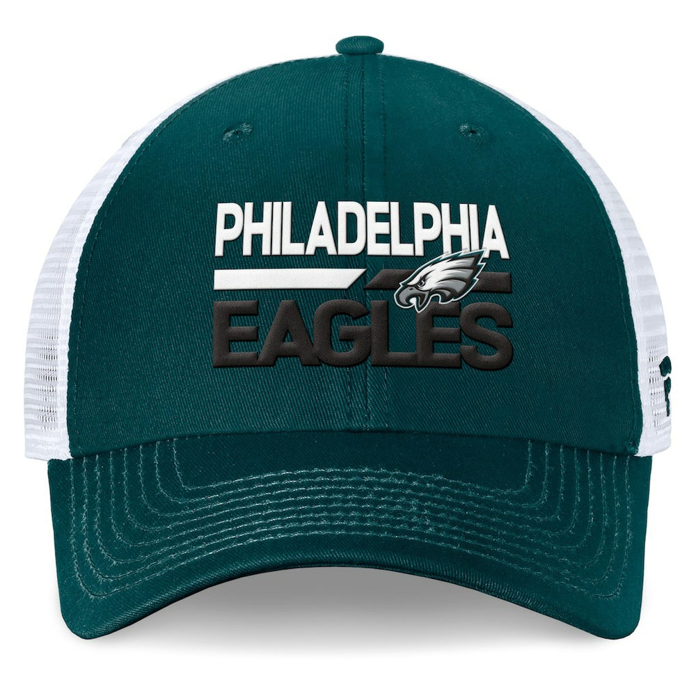 Philadelphia Eagles Upper Trucker Adjustable Hat Midnight Green/White | Fanatics
