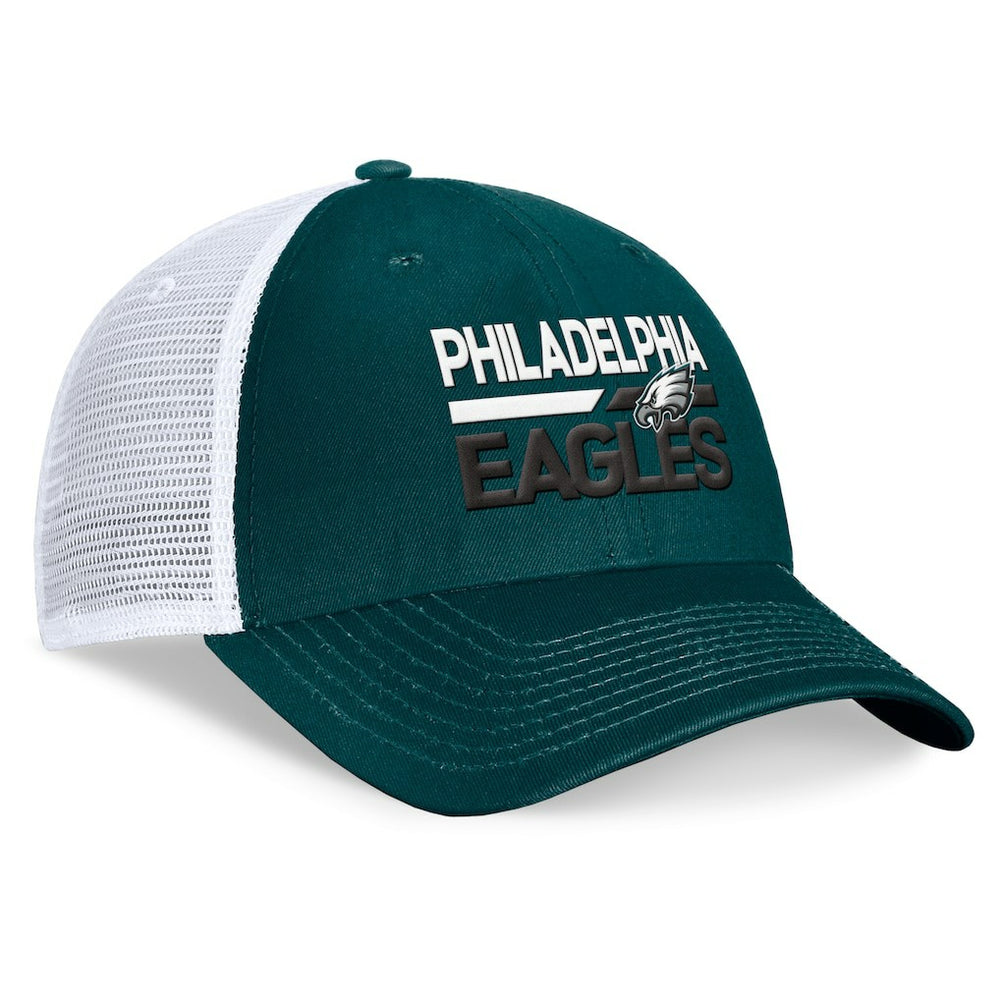 Philadelphia Eagles Upper Trucker Adjustable Hat Midnight Green/White | Fanatics