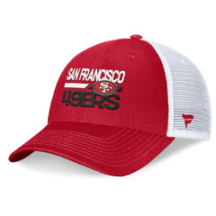 San Francisco 49ers Upper Trucker Adjustable Hat Scarlet/White | Fanatics