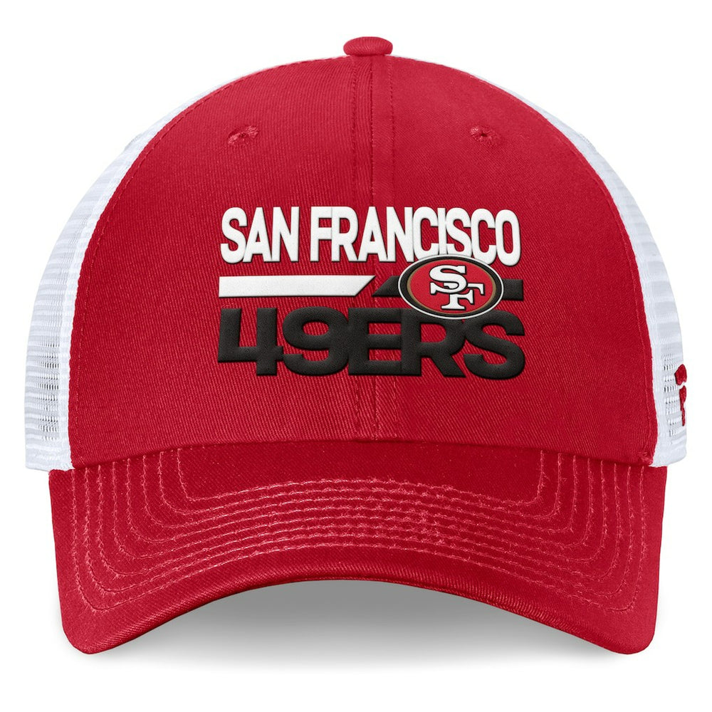 San Francisco 49ers Upper Trucker Adjustable Hat Scarlet/White | Fanatics