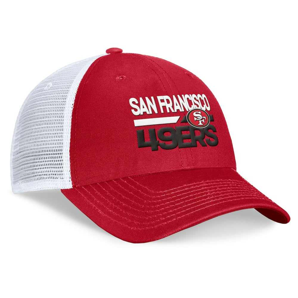 San Francisco 49ers Upper Trucker Adjustable Hat Scarlet/White | Fanatics
