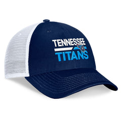 Tennessee Titans Upper Trucker Adjustable Hat Navy/White | Fanatics
