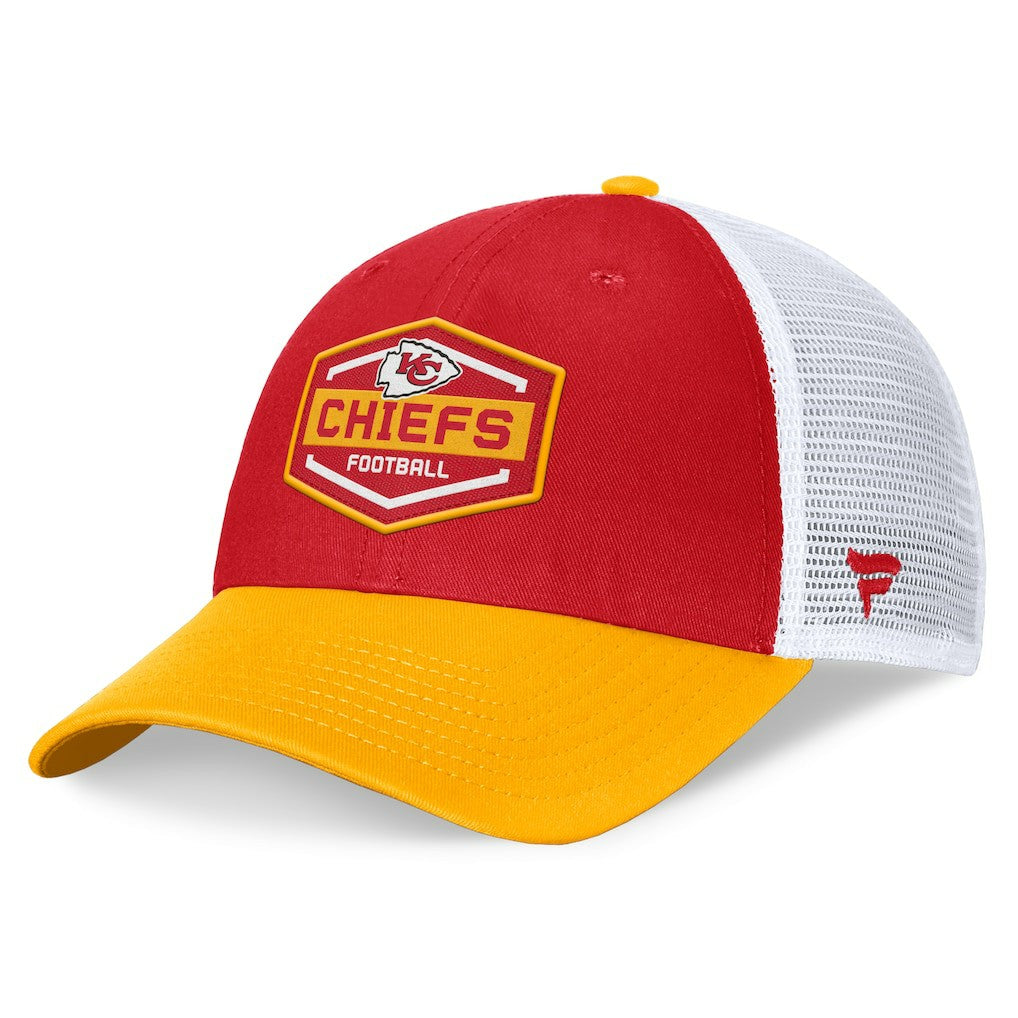 Kansas City Chiefs Bench Trucker Adjustable Hat Red/Gold | Fanatics