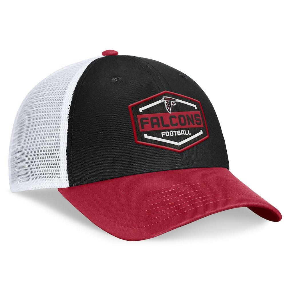 Atlanta Falcons Bench Trucker Adjustable Hat Black/Red | Fanatics