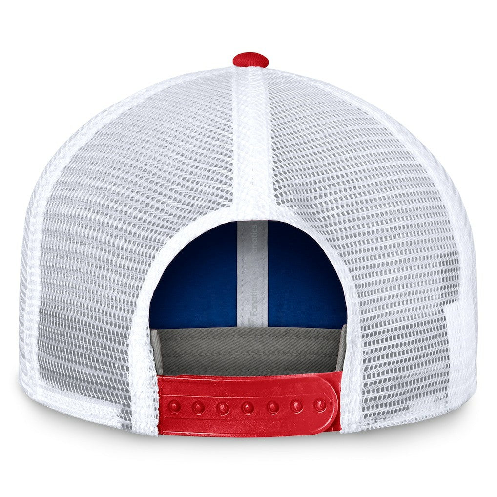Buffalo Bills Bench Trucker Adjustable Hat Royal/Red | Fanatics