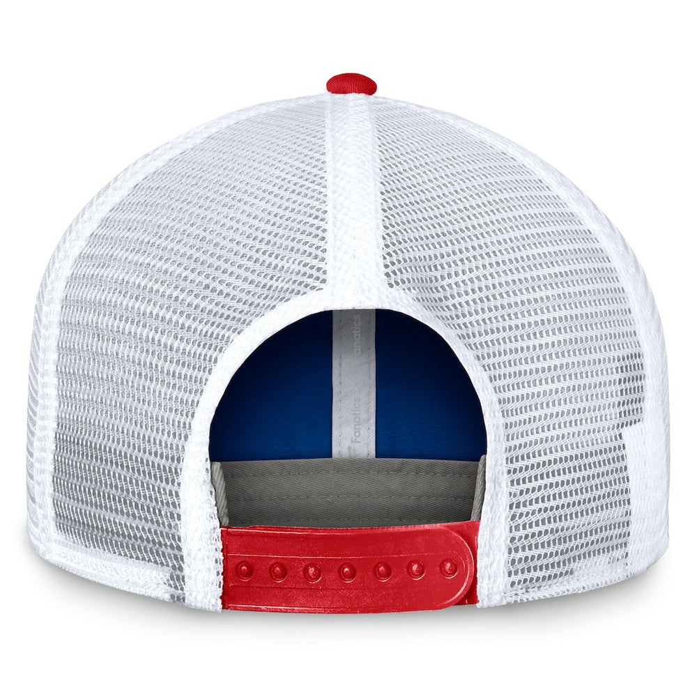 Buffalo Bills Bench Trucker Adjustable Hat Royal/Red | Fanatics