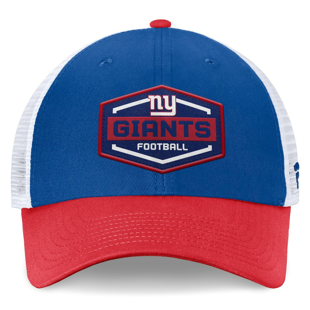 New York Giants Bench Trucker Adjustable Hat Royal/Red | Fanatics