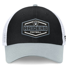 Las Vegas Raiders Bench Trucker Adjustable Hat Black/Silver | Fanatics