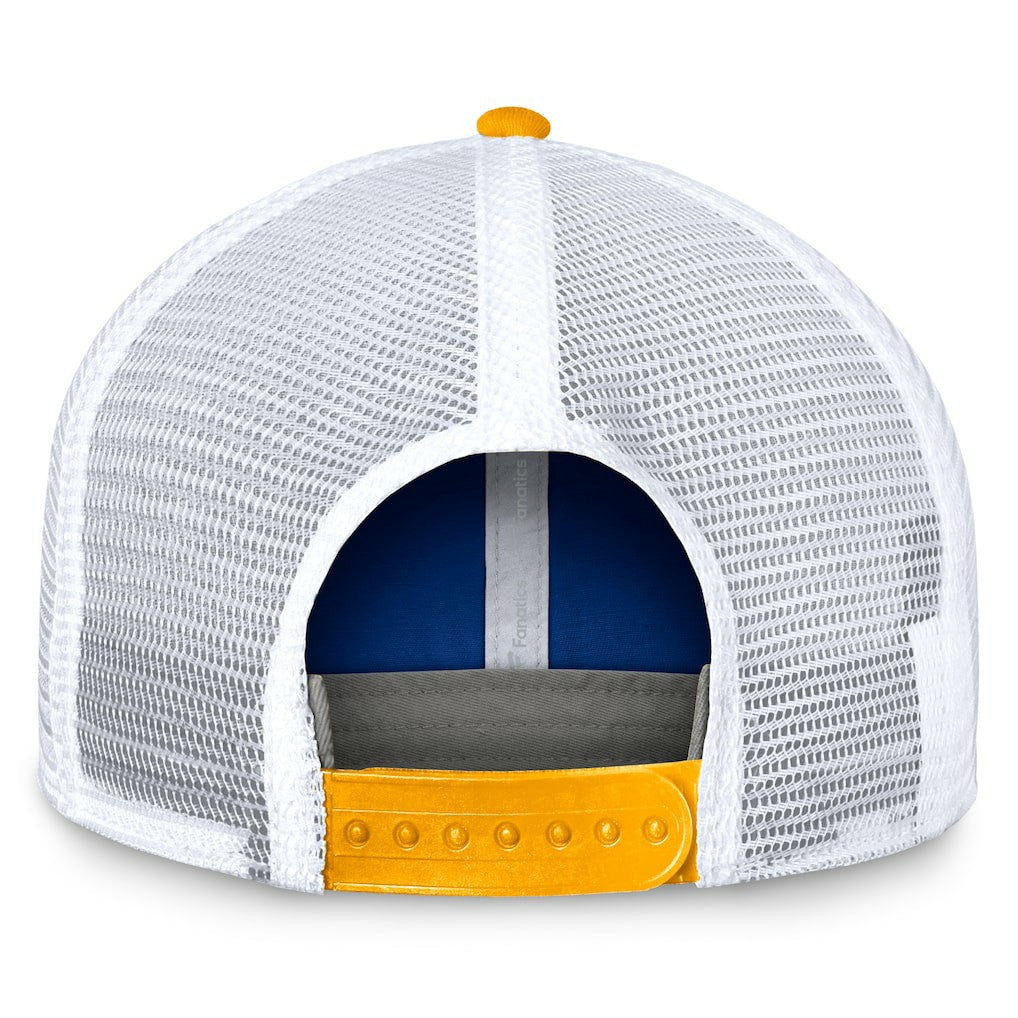 Los Angeles Rams Bench Trucker Adjustable Hat Royal/Gold | Fanatics