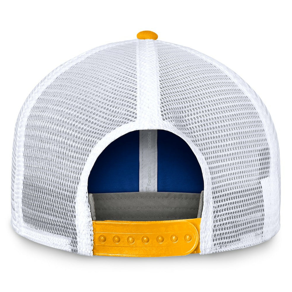 Los Angeles Rams Bench Trucker Adjustable Hat Royal/Gold | Fanatics