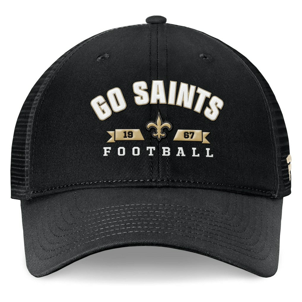 New Orleans Saints Timeout Trucker Adjustable Hat Black | Fanatics