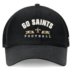 New Orleans Saints Timeout Trucker Adjustable Hat Black | Fanatics