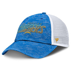 Los Angeles Chargers Challenge Trucker Adjustable Hat Heather Powder Blue | Fanatics