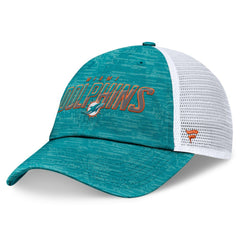 Miami Dolphins Challenge Trucker Adjustable Hat Heather Aqua | Fanatics