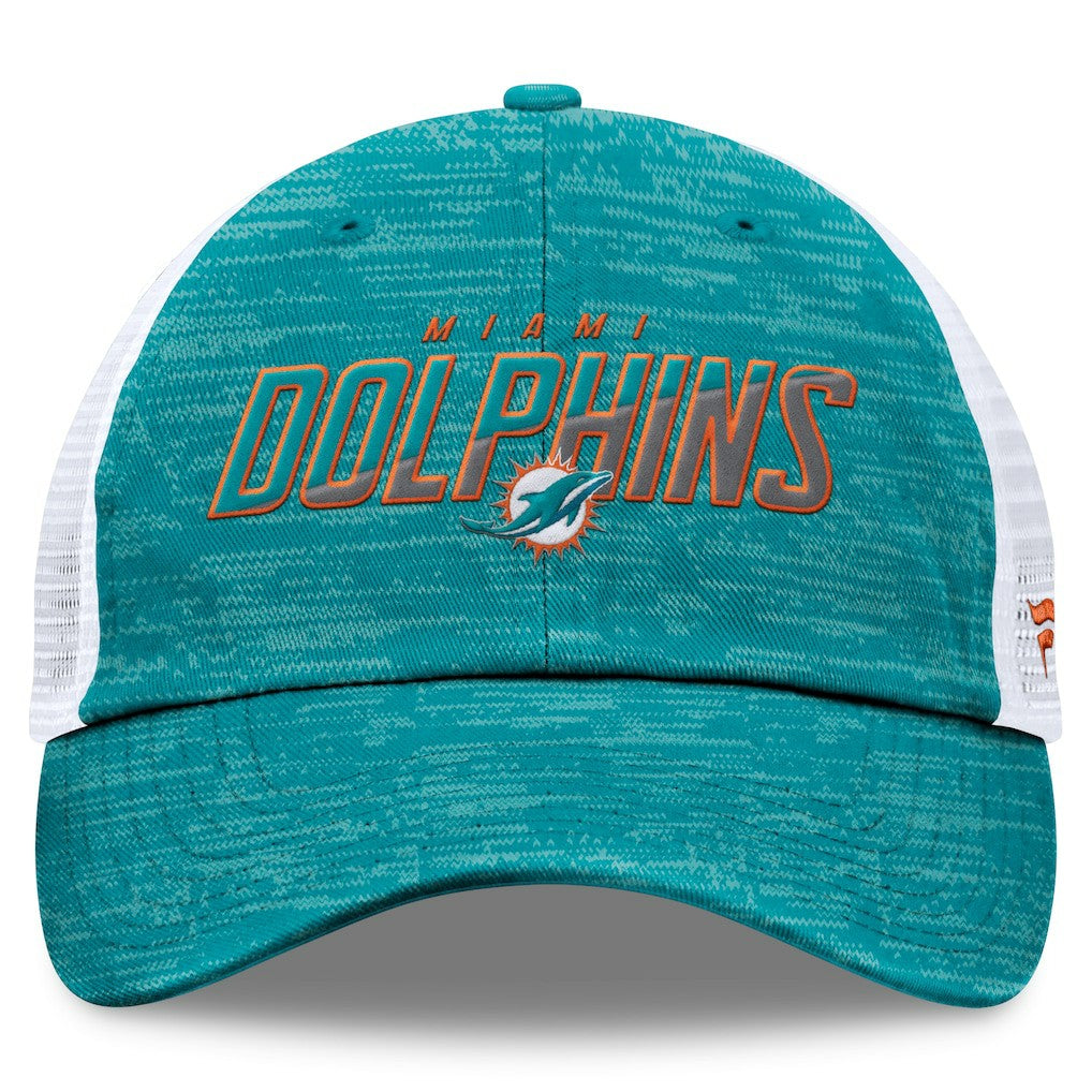 Miami Dolphins Challenge Trucker Adjustable Hat Heather Aqua | Fanatics