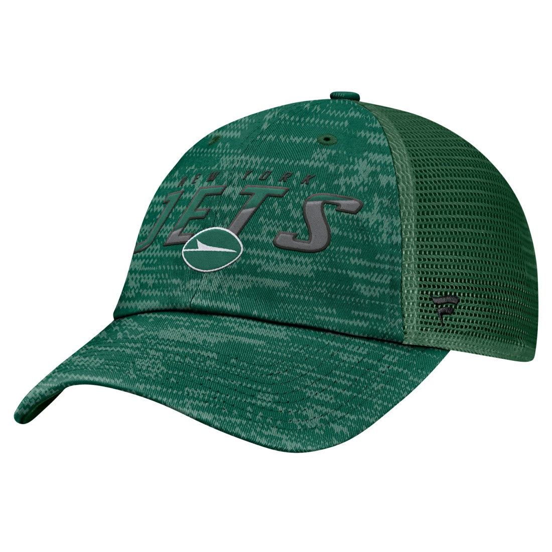 New York Jets Challenge Trucker Adjustable Hat Heather Green | Fanatics