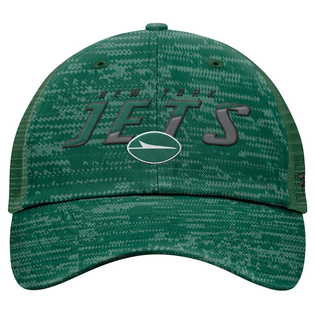 New York Jets Challenge Trucker Adjustable Hat Heather Green | Fanatics