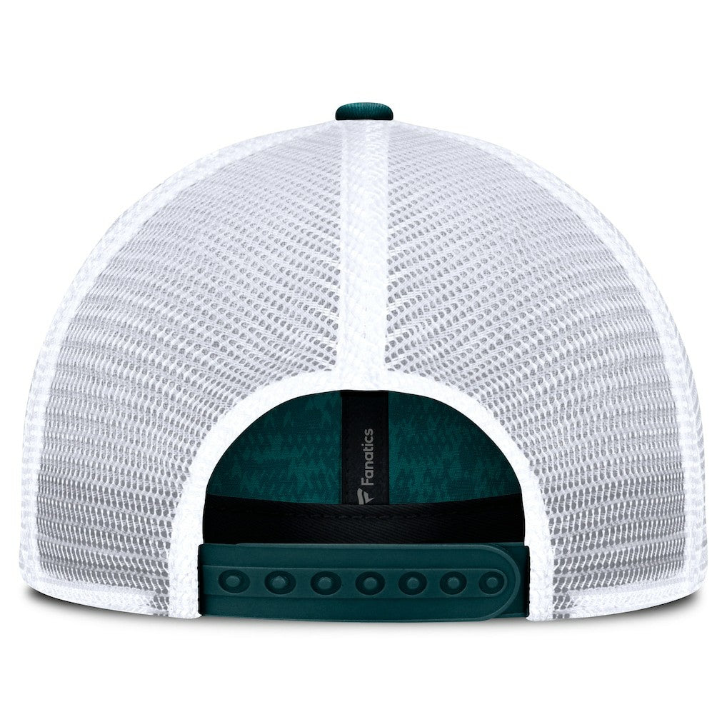 Philadelphia Eagles Challenge Trucker Adjustable Hat Heather Midnight Green | Fanatics