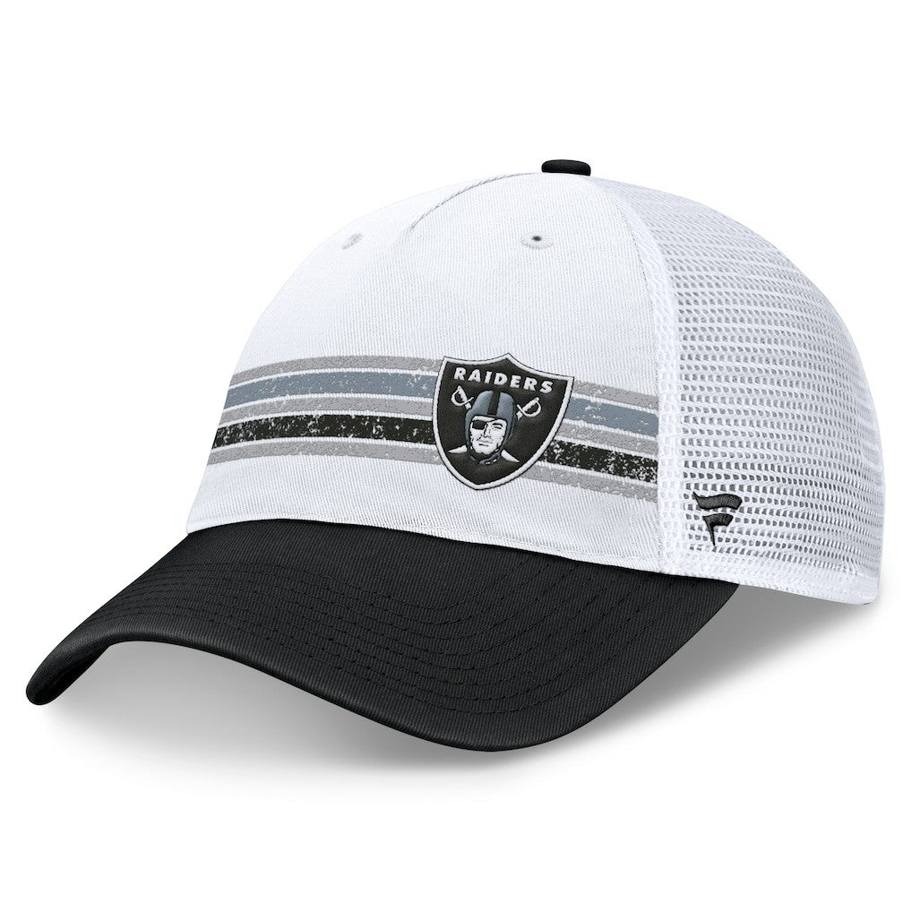 Las Vegas Raiders Flawless Stripe Adjustable Hat White/Black | Fanatics