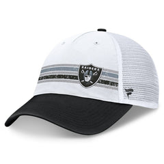 Las Vegas Raiders Flawless Stripe Adjustable Hat White/Black | Fanatics