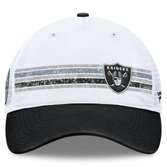Las Vegas Raiders Flawless Stripe Adjustable Hat White/Black | Fanatics