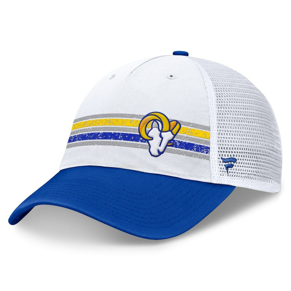 Los Angeles Rams Flawless Stripe Adjustable Hat White/Royal | Fanatics