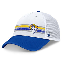 Los Angeles Rams Flawless Stripe Adjustable Hat White/Royal | Fanatics