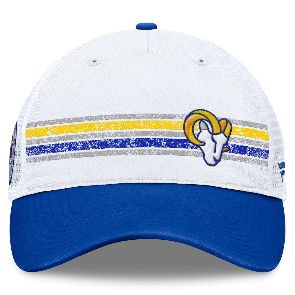 Los Angeles Rams Flawless Stripe Adjustable Hat White/Royal | Fanatics