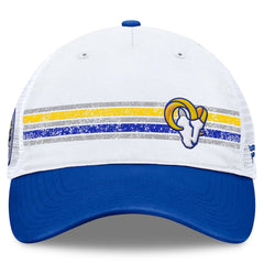Los Angeles Rams Flawless Stripe Adjustable Hat White/Royal | Fanatics