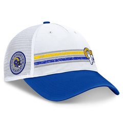 Los Angeles Rams Flawless Stripe Adjustable Hat White/Royal | Fanatics