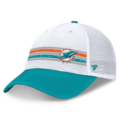Miami Dolphins Flawless Stripe Adjustable Hat White/Aqua | Fanatics