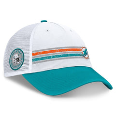 Miami Dolphins Flawless Stripe Adjustable Hat White/Aqua | Fanatics