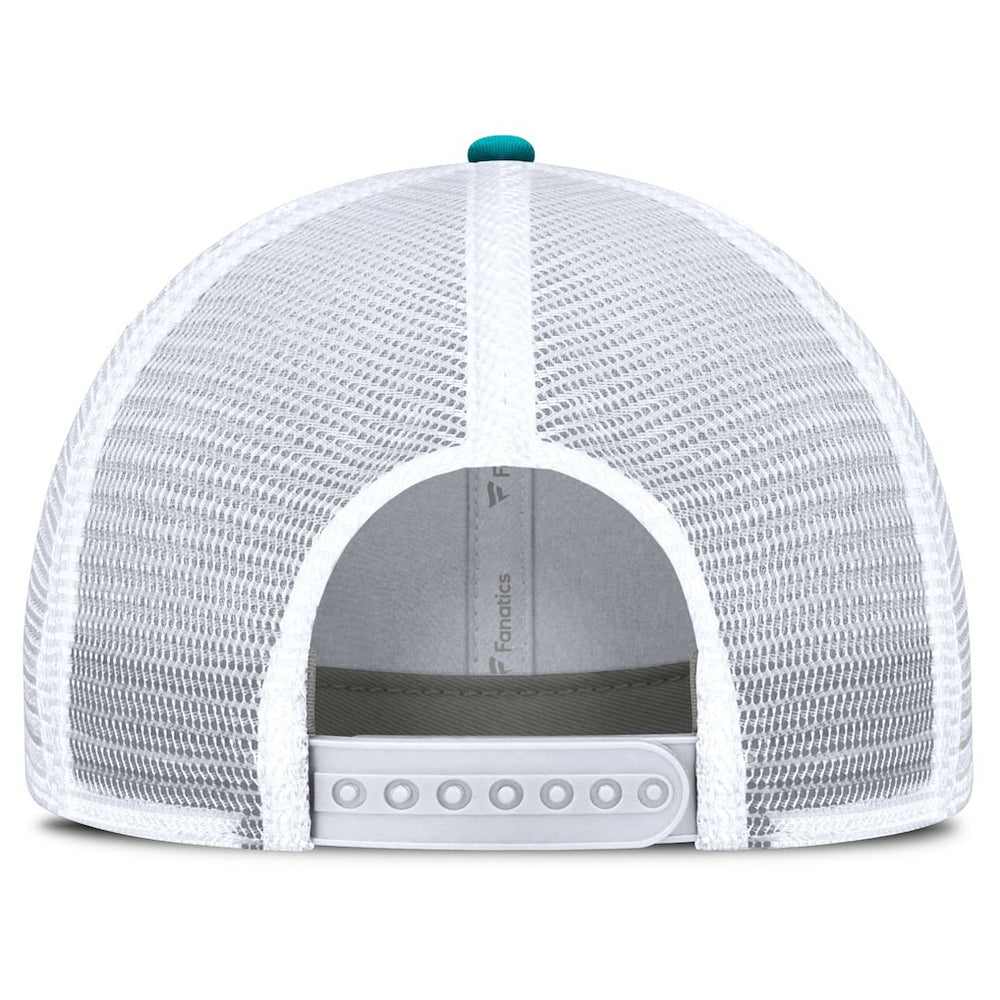 Miami Dolphins Flawless Stripe Adjustable Hat White/Aqua | Fanatics