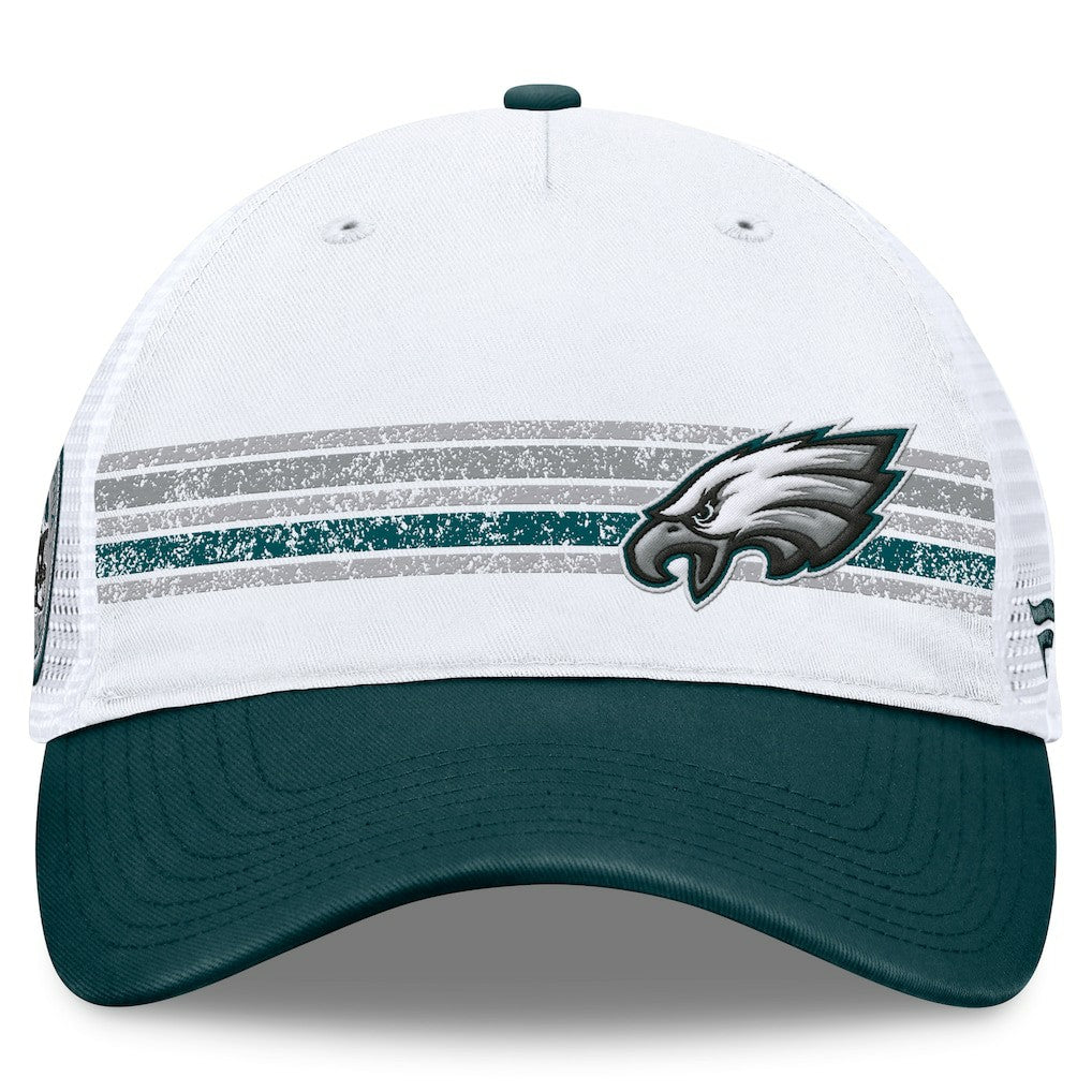 Philadelphia Eagles Flawless Stripe Adjustable Hat White/Midnight Green | Fanatics